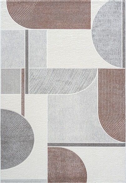 Dynamic Rugs POLARIS 46002-6111 Ivory and Grey and Burgundy